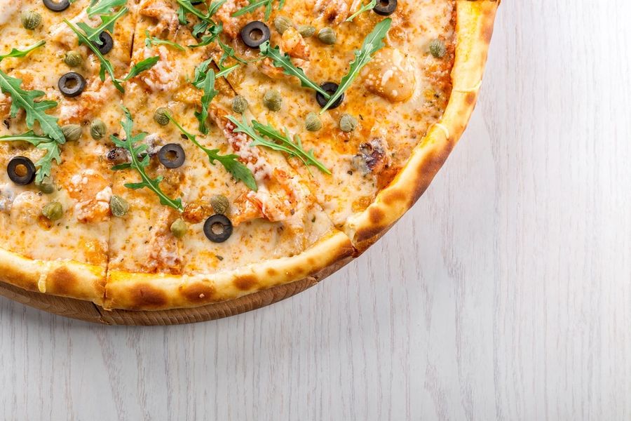 Pizza verde à la roquette